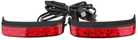 BEPHON Motorrad LED Bremslicht Rücklicht für Harl&ey TO&UR&IN&G Road King Street Glide CVO Limited 2014 – 2022, Motorrad Rücklicht LED für Bremse und Kurve Gepäcktasche (Farbe: Typ 1)