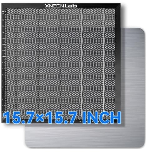 XNEONLab Lit Laser en nid d'abeille – Table de Travail 400 × 400 × 22 mm avec Panneau en Aluminium pour XTool D1/D1 Pro et la Plupart des Machines de découpe de graveur, Accessoires de Machines à