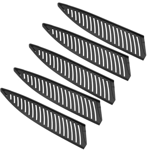 PATIKIL PP Seguridad Cuchillo Cubierta Mangas para 8 Chef Cuchillo, 5uds Cuchillos Borde Guarda Hoja Protector Universal Cuchillo Funda para Cocina Cuchillo Chef, Negro