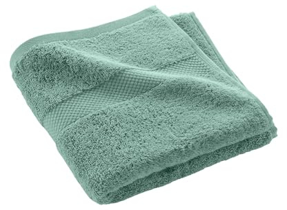 Douceur d'Intérieur Elegance Asciugamano, 50 x 90 cm, 100% Cotone, Tinta Unita, Blu Acquamarina