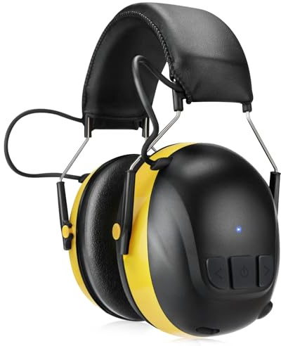 Kalence Bluetooth Ear Defenders with 120 Hours Playtime, Rechargeable Wireless Hearing Protection Ear Muffs