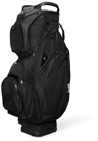 Sunday Golf Bag Big Rig Große Golftasche Ultraleichte 14-Wege-Trennwagen-Tasche mit 12 Taschen, Regenschutz und stabilem Boden - Ideal für Trolleys oder Buggys Golftaschen für Männer & Frauen