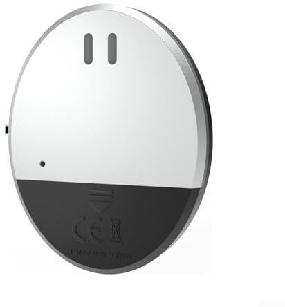 Sensore di vibrazione per porta finestra, rilevatore rottura vetro 130 dB, design ultra sottile, sistema di sicurezza domestica, non richiede foratura (1 pz)