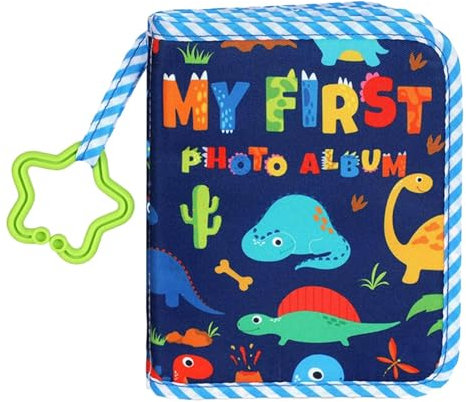 Weiches Fotoalbum für Babys, weiches Baby-Fotoalbum aus Stoff | Erinnerungsalbum Bilderhalter für das erste Jahr | Erstes Familienfotobuch aus weichem Stoff, Werkzeug zur emotionalen Entwicklung für V