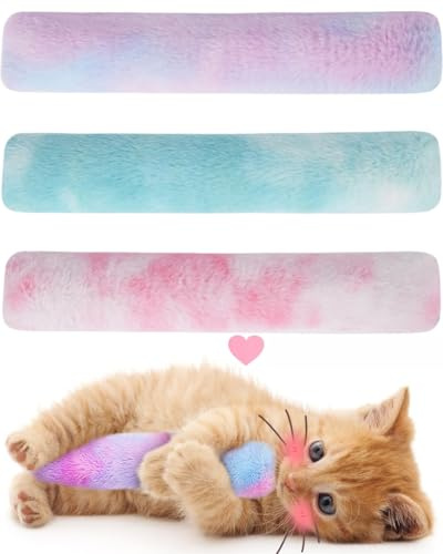 TPZORJX 3Pcs Jouets pour Chat,Jouet à l'herbe à Chat,Chat en Peluche Coussin,Dents Grincement Bâton,Jouet interactif pour gratter, mâcher et jouer