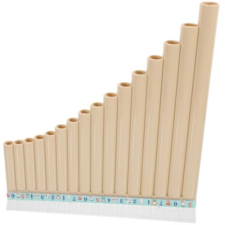 Generisch Panflöte 16 Pfeifen Sopran Stift Instrument Bass Musik Räucherschale Panflöte Für Anfänger Multifunktions-panflöten Pädagogische Panflöte Reihe Abs-harz Weiß