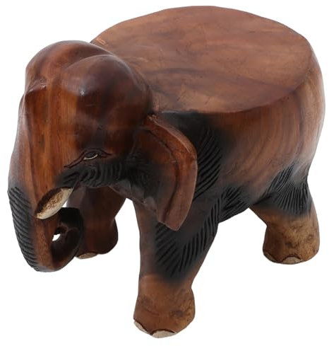 Garneck 1 Pc heces taburetes Stool diseño Couch alteres Office reposapies de Oficina Taburete de Madera reposapiés de Elefante Creativo Muebles para el hogar Taburete de pie de Elefante