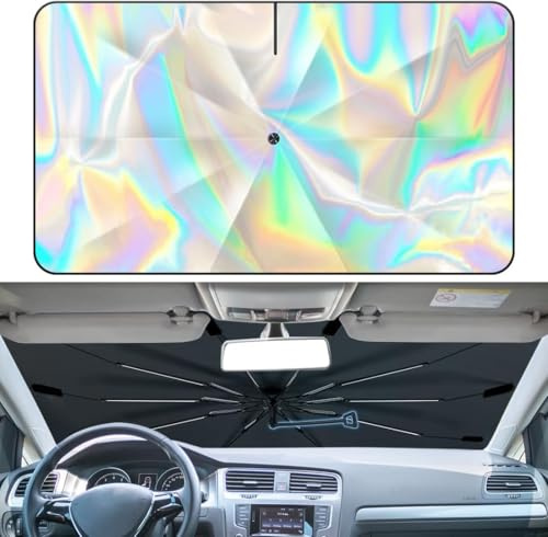 140x80Cm Paraguas para Parabrisas Delantero,Parasol para Coche Delantero,Parasol Plegable de Coche,Protección Solar UV para Automóvil Y Protección contra El Calor Solar,para Coche,Todoterreno y camión