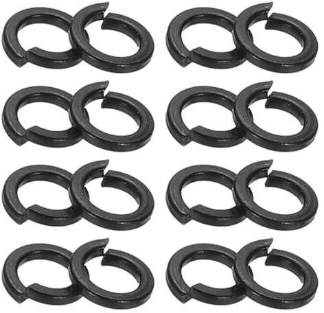 PATIKIL Rondelles Grower M2.5, 180pcs Rondelles Grower Fendues 304 Acier Inoxydable Rondelle De Verrouillage Revetement De Zinc Noir Pour Vis Boulons Ecrous, 3mm x 4mm x 1mm