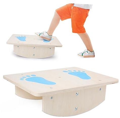 POPETPOP Junge Mädchen Balance Trainingsstuhl Aus Holz Balanciergerät Für Sport Und Motorikentwicklung Rutschfestes Outdoor Indoor-spielzeug Für Kindergarten Fördert Gleichgewicht Und Ausda