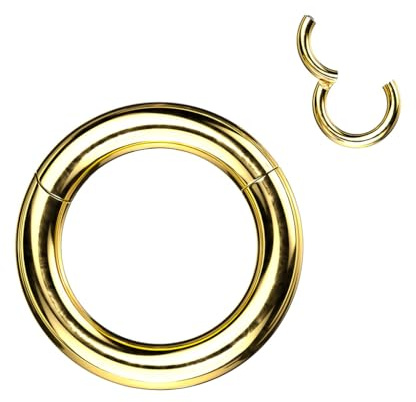 Taffstyle Dicker Septum Piercing Clicker Ring Universal Ohr Scharnier Segment Nase Intim 3-6 mm