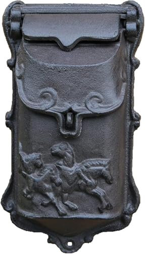 PULaif Boîte aux Lettres Murale, boîte aux Lettres en Fonte de capacité Moyenne, idéale for la réception et la décoration de courriers, journaux, Magazines