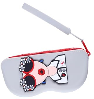 HUAJINGKEJI Bolsa de vidrio de silicona con colgante a prueba de polvo caja de gafas portátil impermeable funda para gafas