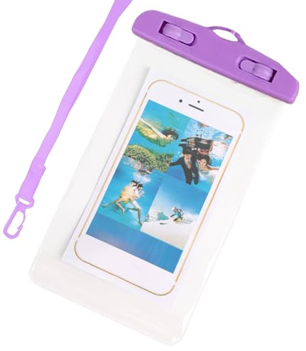Generiskt vattentätt smartphone-fodral, simväska för smartphones, transparent mobiltelefonfodral med krage och beröringskänslig display för fiske cykling paddling simning camping