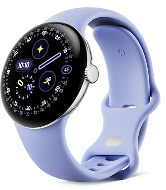 Google Pixel Watch 4 (41 mm) – Smartwatch Android Con Tracker per Fitness e benessere, e assistente virtuale Gemini – Aluminiumgehäuse in Polished Silver – Sportarmband in Iris – LTE