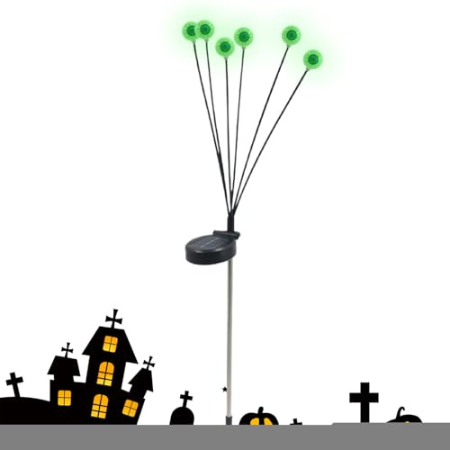 Luci Occhi Halloween per Esterni,Luci Esterni Occhio Spaventose - Decorazioni Illuminazione per Percorso Giardino Aiuola Feste