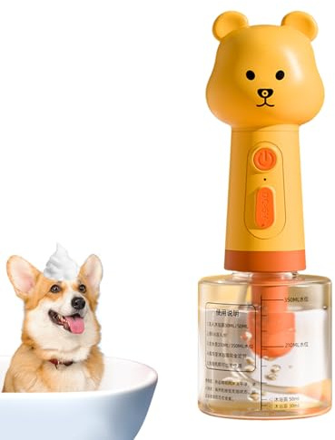 xowwyue Hundeshampoo Schaumsprüher – Haustier-Shampoo-Sprüher, Bärenform, Conditioner- für Bademantel, Pflege, Haarausfall, Saison, Spa-Pflege
