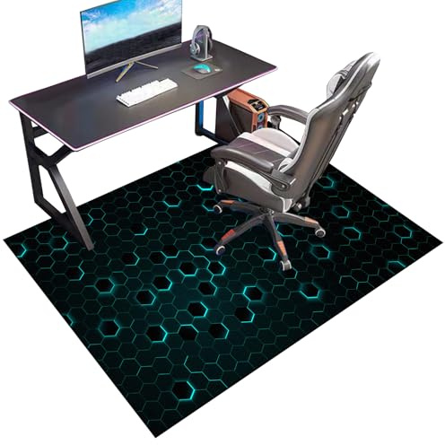 Gaming-Stuhlmatte für Hartholzböden Bodenschutzmatte Bürostuhl Teppich Schreibtischstuhl 80 x 120 cm rutschfeste Schutzmatten für harte Böden und Fliesenböden Mehrzweck-Stuhlteppich für zu Hause