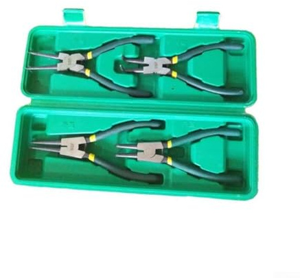 YobiLife Circle Clip Pliers Set 7 Inch Long Nose Straight and Bent Inner Outer Snap Ring Remover for Automotive and Mechanical Repair(4pcs with Box)