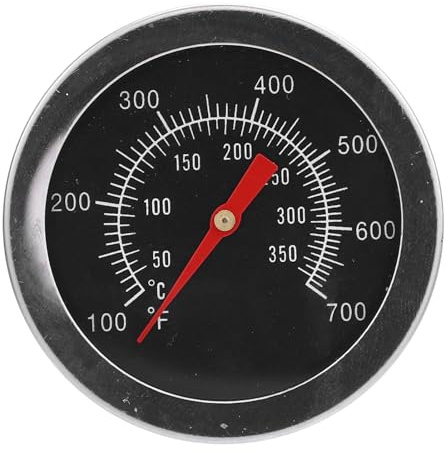 CHEOTIME Termómetro para Horno, Parrilla de Acero Inoxidable, Seguridad para cocinar, dejar en 52 mm, instalación con Tuerca roscada M8, números Grandes y Brillantes para Hornos