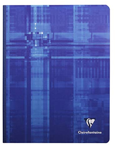 Clairefontaine 69741C 5 KVADERNA FÖRPACKNING Broschyrer Canvas Back - 17x22 cm - 192 sidor stora rutor - vitt papper 90 g - laminerat pappersomslag - färger casuales