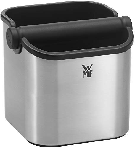 WMF Lumero Abschlagsbehälter mit Abklopfstange, Zubehör für Siebträger Espressomaschine, spülmaschinengeeignet, edelstahl matt