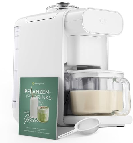 SPRINGLANE Växtmjölkberedare Mila, sojamjölkberedare, kockmixer med sil för beredning av vegetabiliska mjölksorter av alla (0,6 l växtmjölkberedare)
