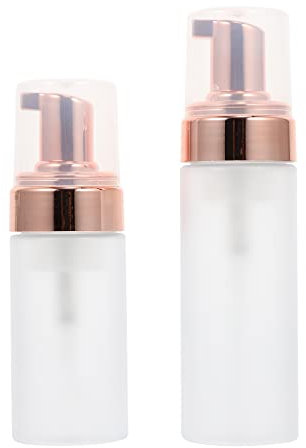 DOITOOL 2 StüCk Frosted Flaschen FüR FlüSsigseife Duschgel Und Shampoo – NachfüLlbare Pumpspender Aus Pet-Kunststoff (17 cm Gold)