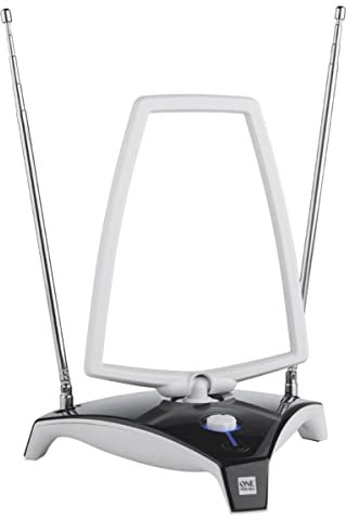One For All – 3G/4G/5G Filter – Antenna TV da interni – Full HD TV – Antenne telescopiche – Distanza dal trasmettitore 0 – 15 km – SV9360-5G
