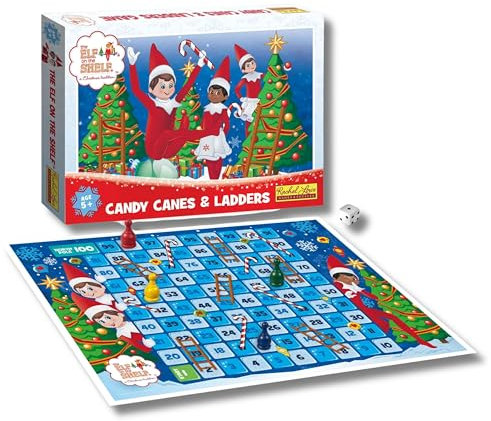 The Elf on the Shelf Candy Canes & Ladders Game | Family Board Games for ages 5+ | 2-4 Players | Elf Christmas
