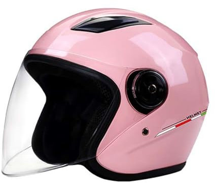 retrò Casco Scodella Portatile Mezzi Caschi Jet, Mezzo Casco da Motociclista Vintage Caschi Caschi Casco A Scodella Scooter Motorino ECE Omologato Mezzo Elmetto da Moto retrò