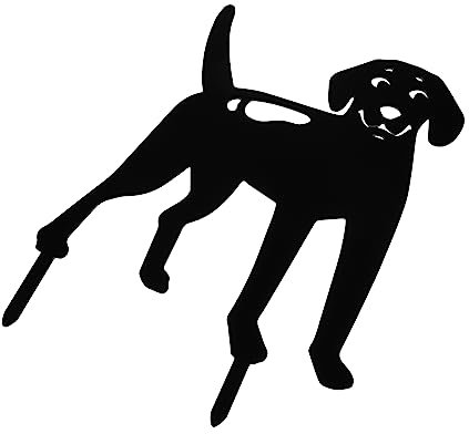 PAMINGONO 1stk Raseneinsatz Im Freien Tierische Rasendekoration Tiergartenpfahl Außendekoration Warnzeichen Jack Russel Beagle Rasendekoration Im Freien Hundesilhouette Ornament Black Acryl