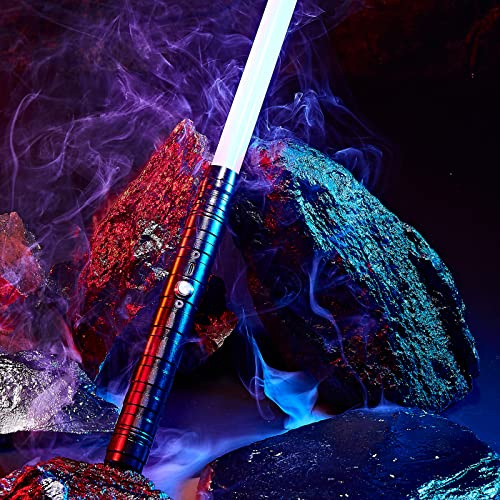 Yumuwind Lightsaber Star Wars – 15 Colors RGB LED Light Saber with USB Rechargeable Dueling Cosplay Saber with Sound Effects | Heavy-Grade Alloy Hilt | Gift for Adults and Kids (78.5CM 1PC)