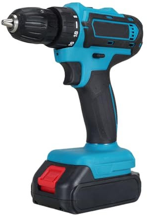 QUXVUIS Juego de taladro de impacto con batería de litio recargable de 21 V, potencia inalámbrica, ALTO RENDIMIENTO, 3 configuraciones de velocidad variable