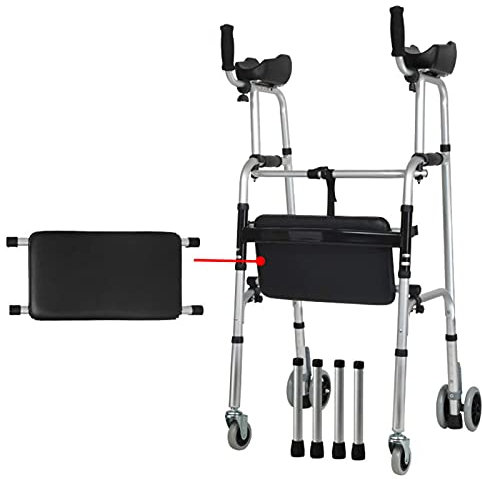 Déambulateur Cadre De Marche Avec Roues Aides À La Marche Léger Réglable En Hauteur Adultes Assistés Personnes Âgées Aides À La Station Debout Mobilité Des Personnes Handicapées