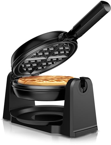 Arendo - Waffeleisen belgische Waffel - 1000 Watt – Waffelautomat – Antihaftbeschichtung – Thermostat – Überhitzungsschutz - BPA frei