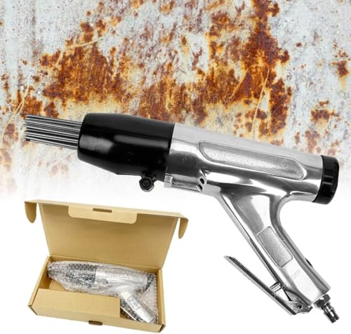 Pneumatic Needle Scaler Air Tool for Rust Removal, Paint Stripping, and Corrosion Deburring -28 Jet Chisel Design