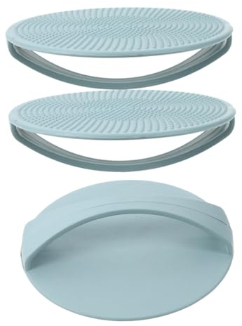 OFFSCH 3pcs Printmaking Tool Set Round Plastic Plates for Scrapbooking and Crafting, Portable Gel Plates for Arts and Crafts Supplies and Printing Projects
