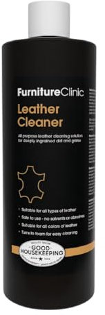 Furniture Clinic Leather Ultra Clean - 500ml - All-Purpose Leather Cleaner - Leather Cleaner for Sofas - Leather Car Interior Cleaner - Deep Cleans All Leather Types and Colours