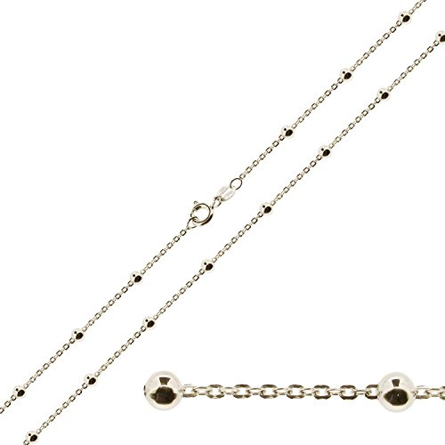 Christopher James of London CJoL - Solid 925 Sterling Silver 26 (66cm) 3mm Wide Bead/Ball and Trace Chain In Gift Box - 4.5g