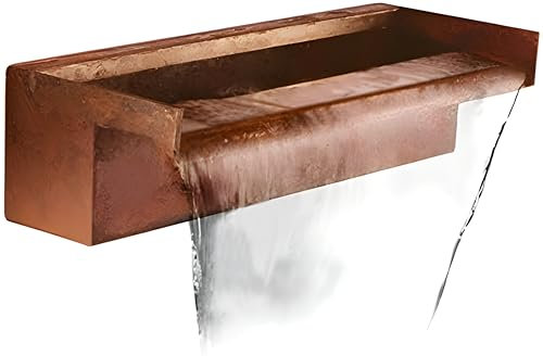 Primrose 60cm Corten Steel Waterfall Blade Water Feature Sheer Descent Outdoor Cascade Bottom Supply