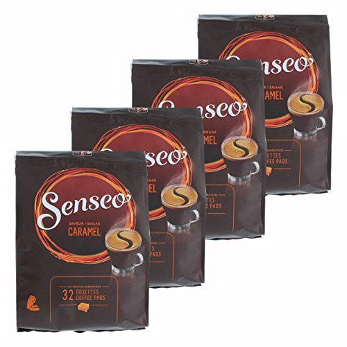 Douwe Egberts Senseo Caramel Lot de 4 dosettes de café 32 dosettes (128 dosettes au total)