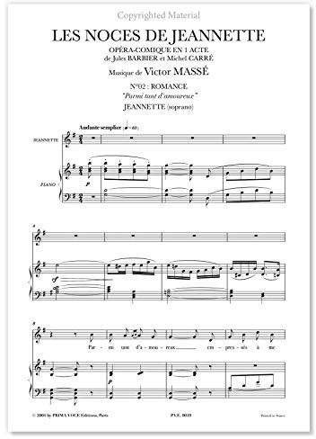 Massé, Victor • NOCES DE JEANNETTE (LES) • Parmi tant d'amoureux (soprano)