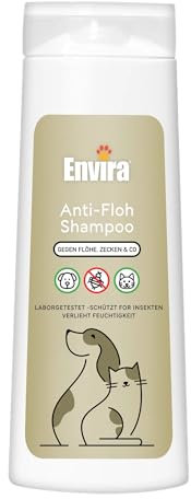 Envira Anti-Parasiten Shampoo für Hunde & Katzen, 400 ml - Katzen- & Hundeshampoo gegen Zecken, Flöhe, Mücken, Juckreiz - Flohshampoo gegen Hundeflöhe