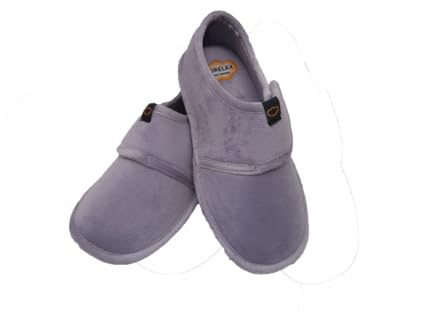 Zapatilla de Estar por casa/Mujer/Biorelax/Material :Suapel/Suela Goma Antideslizante/Cámara de Aire/Cierre Fácil/Mod.Nube Bordada
