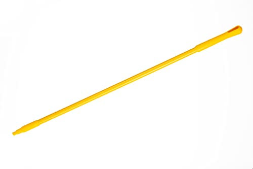 SPARTA 48 Fiberglass Replacement Handle with 3/4 Acme Thread Tip, Polyester Veil Reinforced, Hanging Cap, Commercial Cleaning, Yellow