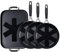 MasterPRO Smart | 3 Antihaftbeschichtete Bratpfannen 20, 24 und 28 cm und Grill 32x23 cm | Geschmiedetes Aluminium | Mit Ergonomischem Griff | Pfannenset | Geeignet Für Alle Herdarten