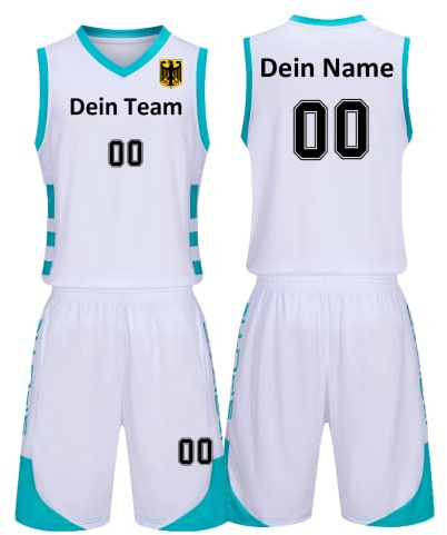 Benutzerdefiniert Basketball Trikots Kinder Herren mit Namen Nummber Logo Basketball Jersey Shirt und Shorts