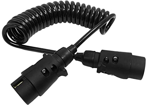 Eayoly Prise remorque 7 Broches,Faisceau câblage câble connecteur Cordon remorque | Adaptateur d'éclairage remorque, câble Flexible d'adaptateur Prise RV