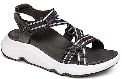 Aetrex Justerbar sportsandal Marz, Svart noir noir, 39 EU